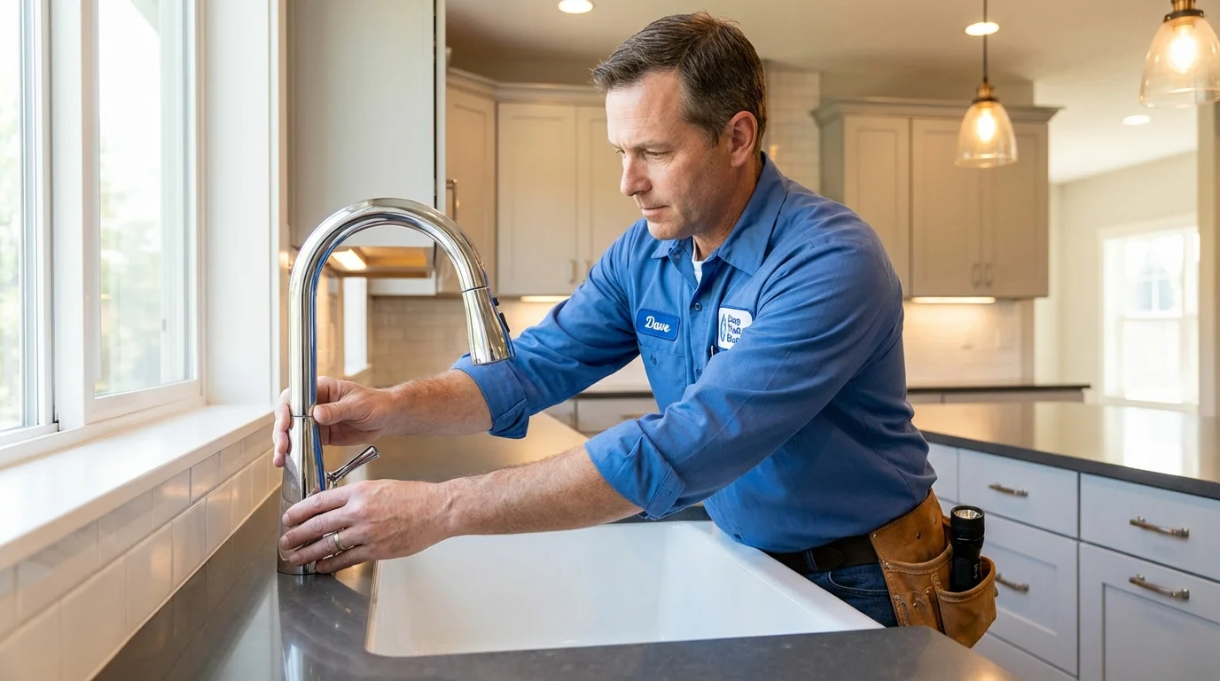 Kitchen faucet installation by Johns Plumbing LLC in Potosi